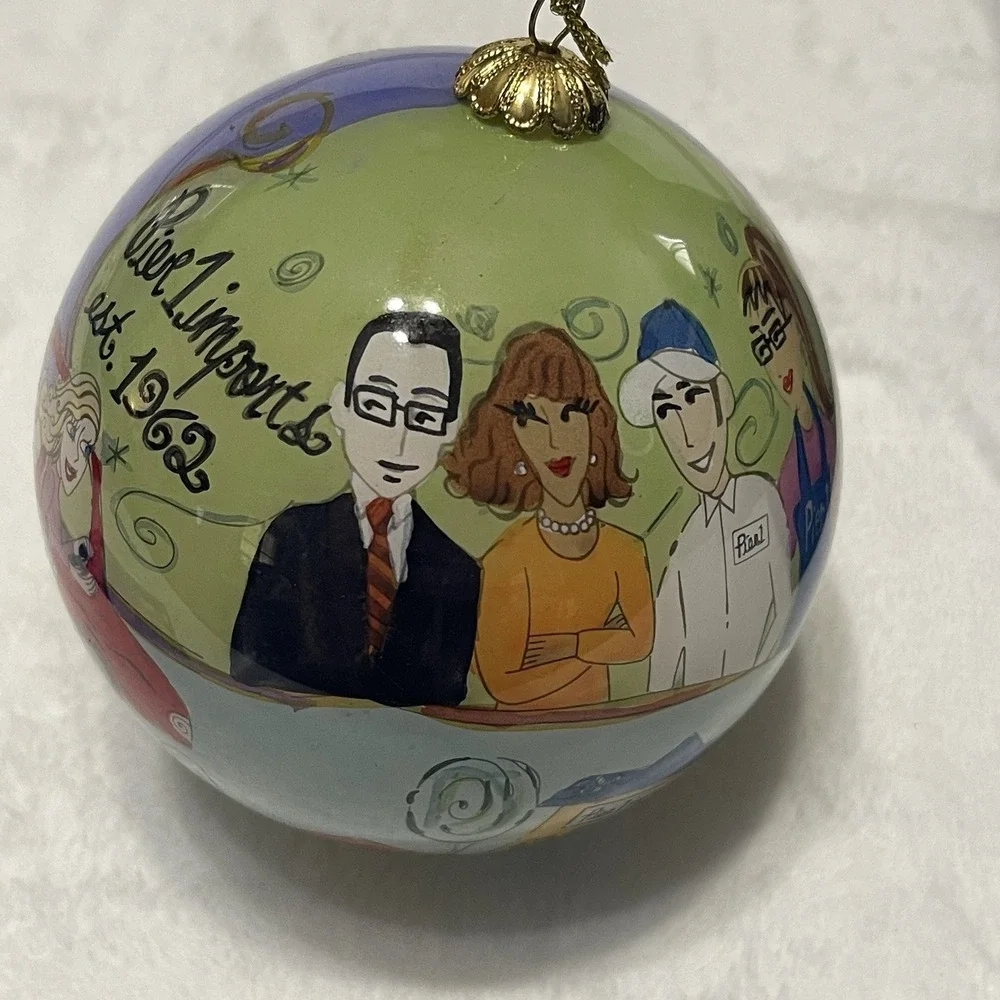 Christmas Ornament Pier One Li Bien  Hand‎ Painted 2012 Golden Anniversary